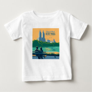 New York Central Park Bench Baby T-shirt