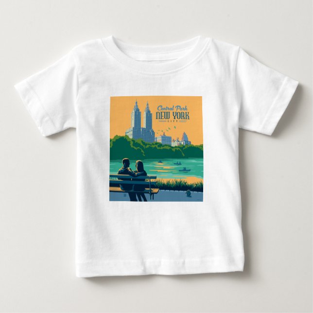 New York Central Park Bench Baby T-shirt (Vorderseite)
