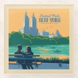 New York Central Park Bench Glasuntersetzer