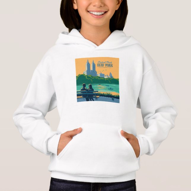 New York Central Park Bench Hoodie (Vorderseite)