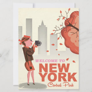 New York Central Park Vintage Reiseplakat