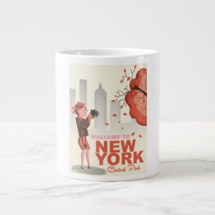 New York Central Park Vintage Reiseplakat Jumbo-Tasse