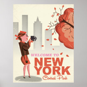 New York Central Park Vintage Reiseposter Poster
