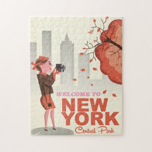 New York Central Park Vintage Reiseposter Puzzle