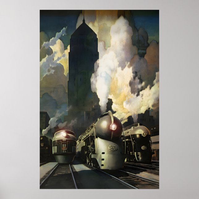 New York Central System Streamliners New Retro Poster (Vorne)