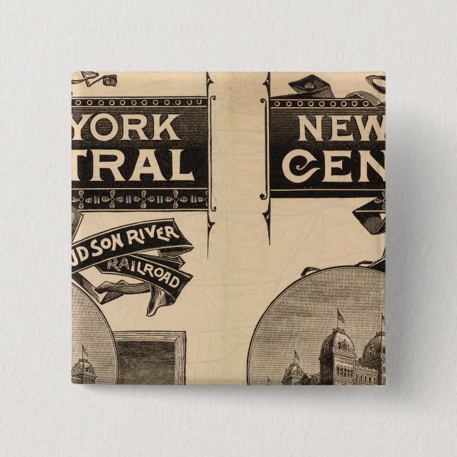 New York Central und Hudson River Railway Button (Vorderseite)
