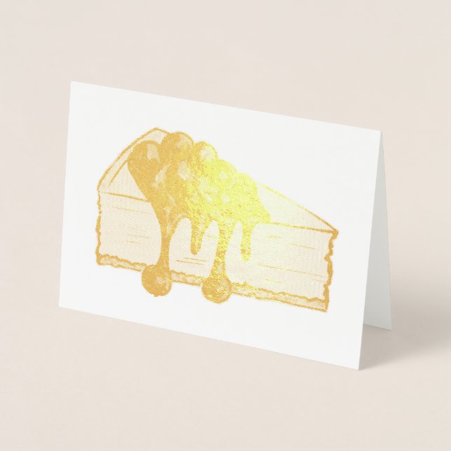 New York Cheesecake Cherry Käse Cake Slice Food Folienkarte (Vorderseite)