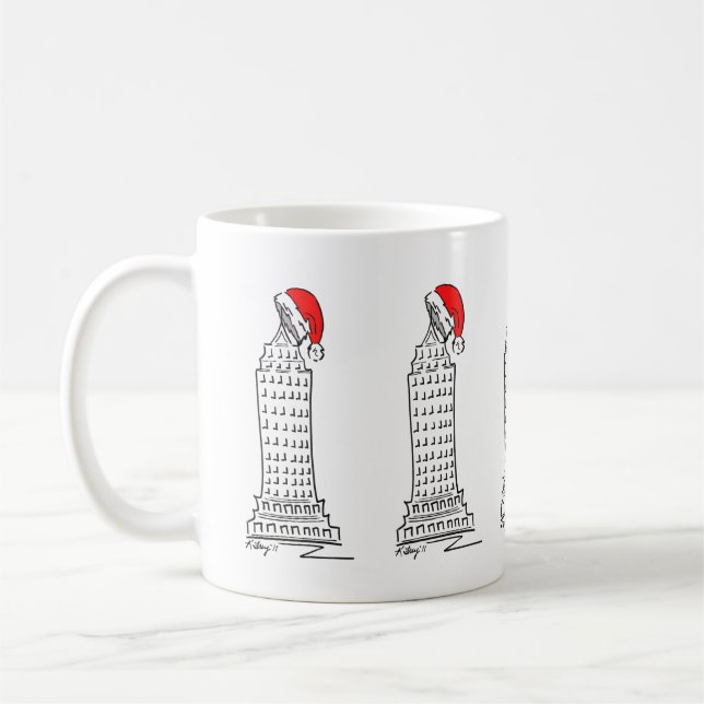 New York Christmas NYC Skycraper Santa Claus Hat Tasse (Links)