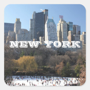 NEW YORK CHRISTMAS QUADRATISCHER AUFKLEBER