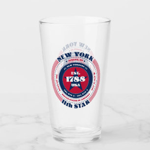 New York Circle Typografy Design Glas