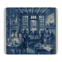 New York City 1700er Jahre Coffee House Delft Blau