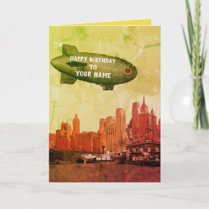 NEW YORK CITY 1930ER JAHRE SKYLINE LUFTSCHIFF DEIN KARTE