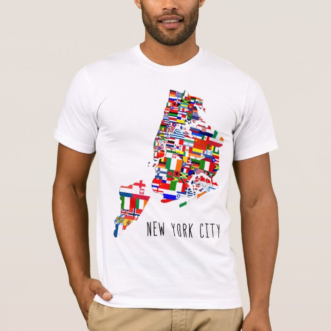 New York City 5 Boroughs Flags T - Shirt (Vorderseite)
