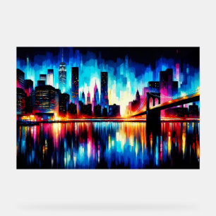 New York City Abstrakt 1103 Acrylschild