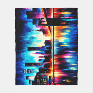 New York City Abstrakt 1103 Fleecedecke