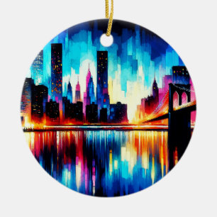 New York City Abstrakt 1103 Keramik Ornament