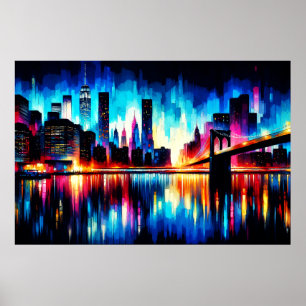 New York City Abstrakt 1103 Poster