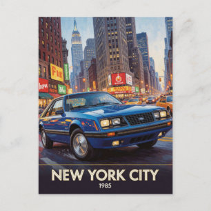 New York City Achtziger Straßenperformance 1985 Postkarte