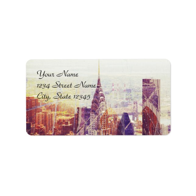 New York City-Adresslabel-Template Adressaufkleber (Vorne)