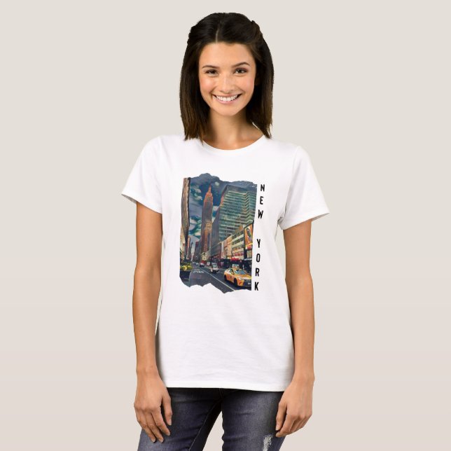 New York City Aesthetic Foto Art T-Shirt (Vorne ganz)