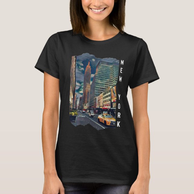 New York City Aesthetic Foto Art T-Shirt (Vorderseite)