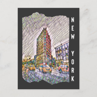 New York City Aesthetic Mosaic Art Postkarte
