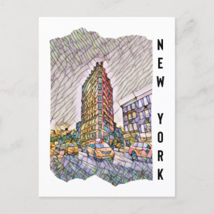 New York City Aesthetic Mosaic Art Postkarte
