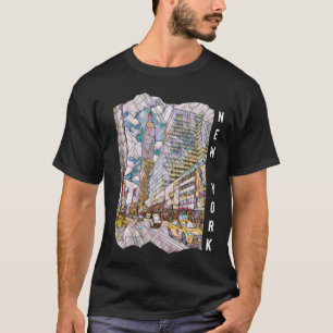New York City Aesthetic Mosaic Art T-Shirt