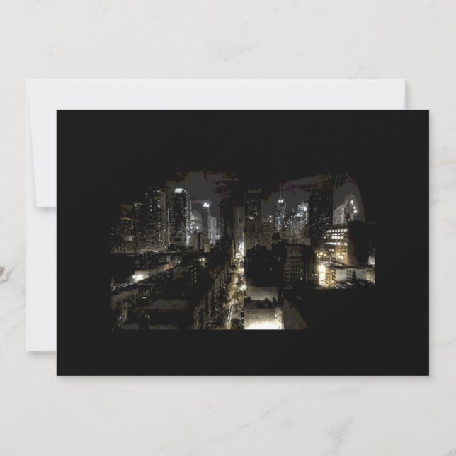 New York City am Abend Einladung (Vorderseite)