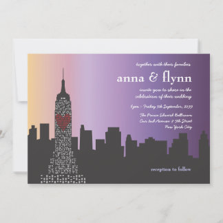New York City am Abend Einladung zur Hochzeit