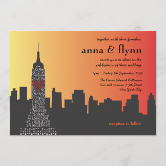 New York City am Abend Einladung zur Hochzeit