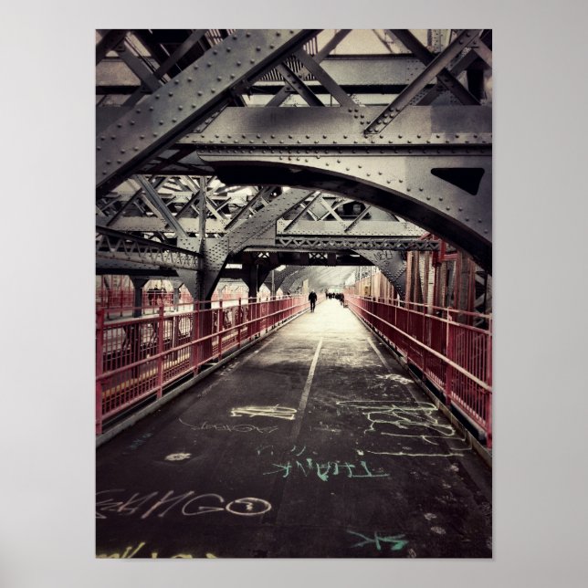 New York City Architecture - Williamsburg Bridge Poster (Vorne)