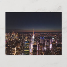 New York City at night - Hudson river view Postkarte