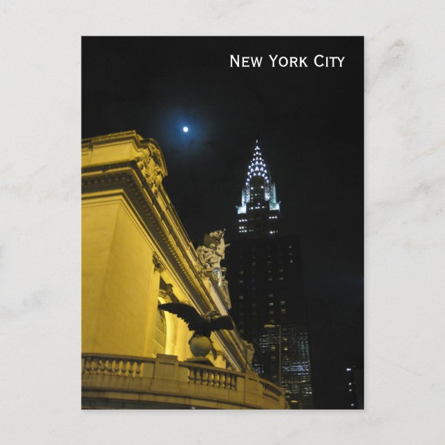 New York City at Night Postkarte (Vorderseite)