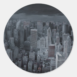 New York City at Night Runder Aufkleber