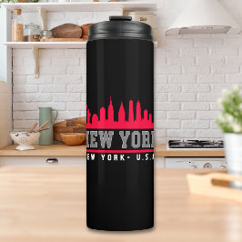 New York City Beautiful Skyline Thermosbecher