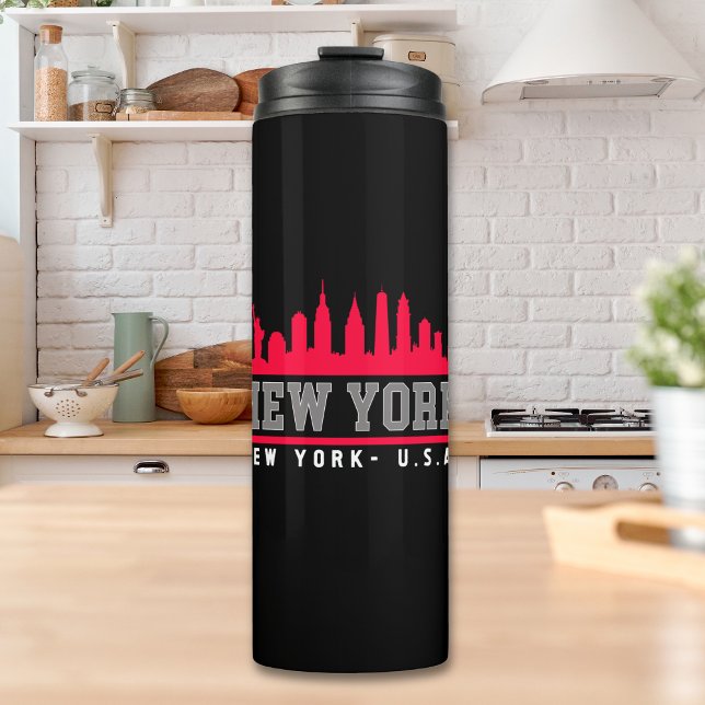 New York City Beautiful Skyline Thermosbecher (Von Creator hochgeladen)