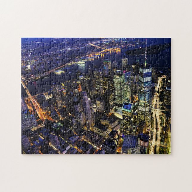 New York City Big Apple Night Creative Puzzle (Horizontal)