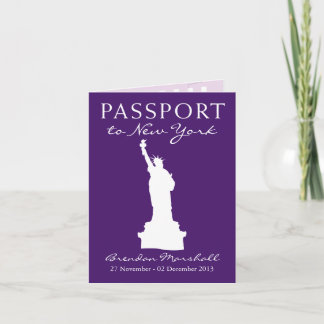 New York City Birthday Passport Einladung