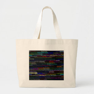 New York City Black Background Bag Jumbo Stoffbeutel