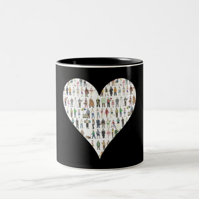 New York City Black Heart NYC People Tasse (Mittel)