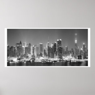 New York City Black & White Foto Poster