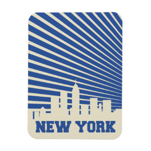 New York City Blau Magnet