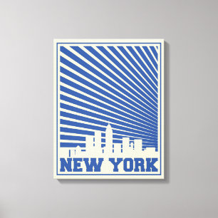 New York City Blue Leinwanddruck