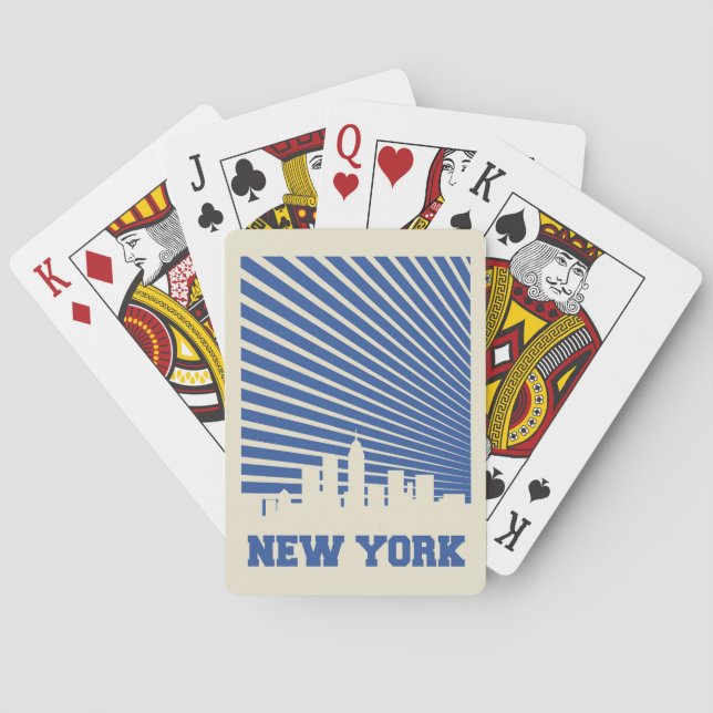 New York City Blue Spielkarten (Rückseite)