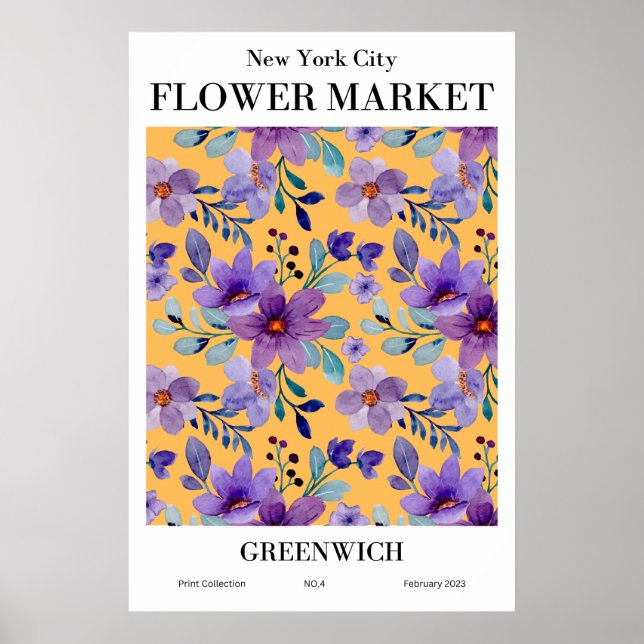 New York City Blume Market Greenwich Poster (Vorne)