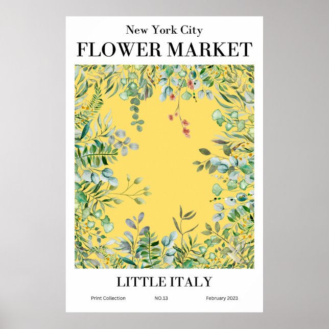 New York City Blume Market Little Italy Poster (Vorne)