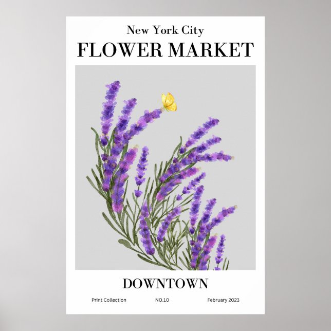 New York City Blumen Market Downtown Poster (Vorne)