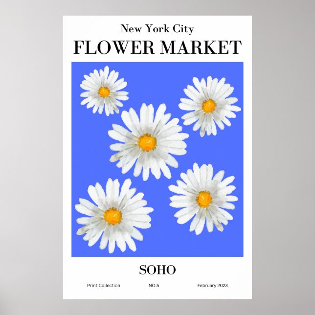 New York City Blumen Market SOHO Poster (Vorne)