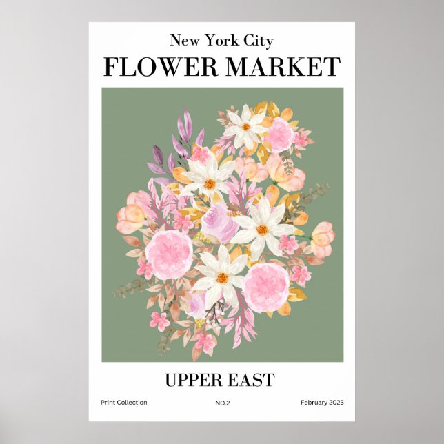 New York City Blumen Market Upper East Poster (Vorne)